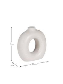 Wazon z ceramiki Rayan, Ceramika, Biały, S 24 x W 25 cm