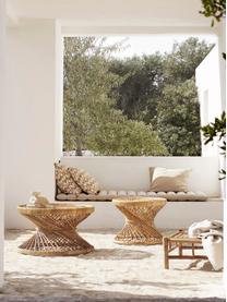 Rattan-Couchtisch Marvel im Boho Style, Rattan, naturbelassen, Rattan, naturbelassen, Ø 80 x H 47 cm