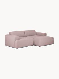 Sofá rinconera Melva (3 plazas), Tapizado: 100% poliéster Alta resis, Estructura: madera de pino maciza, ce, Patas: plástico., Tejido rosa claro, An 239 x F 143 cm, chaise longue izquierda