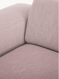 Canapé d'angle 3 places Melva, Tissu rose pâle, larg. 239 x prof. 143 cm, méridienne à gauche