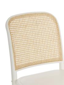 Silla de madera Franz, Asiento: ratán, Estructura: madera de abedul maciza p, Blanco, An 48 x F 59 cm