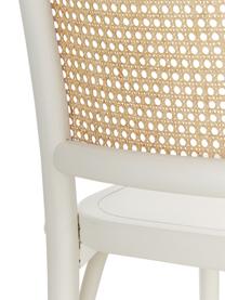 Silla de madera Franz, Asiento: ratán, Estructura: madera de abedul maciza p, Blanco, An 48 x F 59 cm