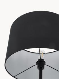 Lampa podłogowa z marmurową podstawą Cody, Stelaż: metal malowany proszkowo, Czarny marmur, Ø 45 x W 159 cm