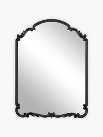 Specchio barocco da parete Francesca, Cornice: pannello di fibra a media, Retro: pannello di fibra a media, Superficie dello specchio: lastra di vetro, Nero, Larg. 56 x Alt. 76 cm