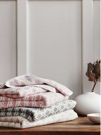 Wende-Handtuch Ava mit grafischem Muster, Sandfarben, Cremeweiß, Handtuch, B 50 x L 100 cm, 2 Stück