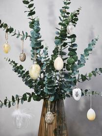 Ručně vyrobené závěsné dekorace Essie, 3 ks, Umělá hmota, Okrová, bílá, Ø 5 cm, V 7 cm