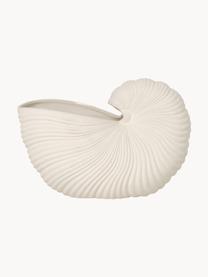 Übertopf Shell in Muschel-Form, Steinzeug, Off White, matt, B 31 x H 20 cm