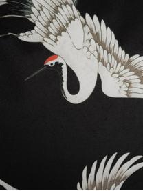 Cojín de terciopelo Bird, con relleno, Funda: terciopelo de poliéster, Negro, An 45 x L 45 cm