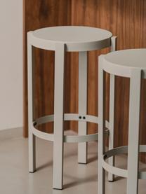 Kovová barová stolička Doon, Oceľ s práškovým náterom, Svetlosivá, Ø 35 x V 65 cm