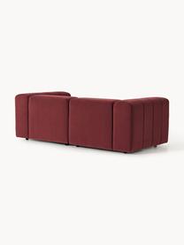 Modulares Samt-Sofa Lena (3-Sitzer), Bezug: Samt (100 % Polyester) De, Gestell: Buchenholz, Spanplatte, H, Samt Weinrot, B 211 x T 106 cm