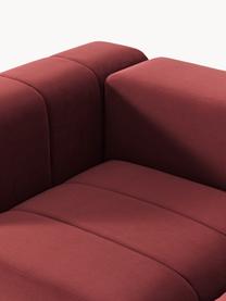 Modulares Samt-Sofa Lena (3-Sitzer), Bezug: Samt (100 % Polyester) De, Gestell: Buchenholz, Spanplatte, H, Samt Weinrot, B 211 x T 106 cm