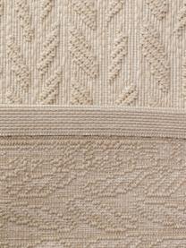 In- & outdoor loper Braided met bladpatroon, 100% polypropyleen, Beige, B 80 x L 300 cm