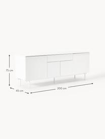 Holz-Sideboard Elona, Korpus: Mitteldichte Holzfaserpla, Weiss, B 200 x H 75 cm