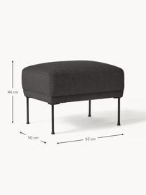 Sofa-Hocker Fluente, Bezug: 100% Polyester Der hochwe, Gestell: Massives Kiefernholz, Webstoff Anthrazit, B 62 x T 50 cm
