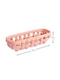 Kameninový skladovací koš Baguette, Kamenina, Růžová, Š 31 cm