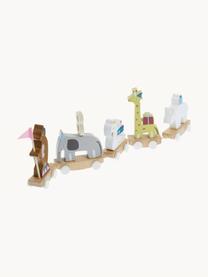 Verjaardag decoratie Happy Animals, Beukenhout MDF, multiplex, lotushout, metaal, vilt, Meerkleurig, B 50 x H 16 cm