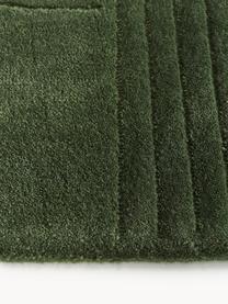 Tapis en laine tuftée main Mason, Vert foncé, larg. 80 x long. 150 cm (taille XS)