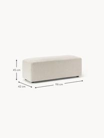 Hocker Melva, B 99 x T 42 cm, Bezug: 100 % Polyester Der strap, Gestell: Massives Kiefern- und Fic, Webstoff Hellbeige, B 99 x T 42 cm