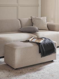 Pouf Melva, larg. 99 x prof. 42 cm, Tissu beige clair, larg. 99 x prof. 42 cm