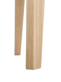 Tavolino da salotto rotondo stile nordico Lucas, Gambe: legno di quercia, Bianco, legno di quercia, Ø 90 x Alt. 42 cm