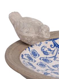 Vogelbad Aged, Keramiek, Blauw, wit, Ø 34 x H 11 cm