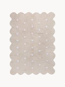 Ručně tkaný dětský koberec Biscuit, pratelný, Světle béžová, bílá, Š 120 cm, D 160 cm (velikost S)