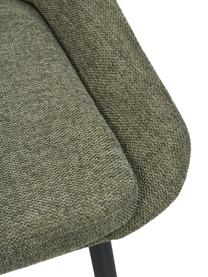 Krzesło tapicerowane Sierra, 2 szt., Tapicerka: 100% poliester, Nogi: metal malowany proszkowo, Zielona tkanina, S 49 x G 55 cm