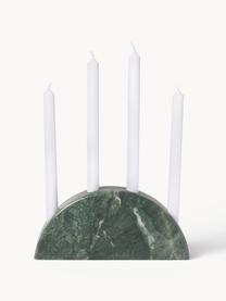 Marmor-Kerzenhalter Como, Marmor, Grün, marmoriert, B 28 x H 12 cm