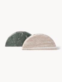Marmeren kandelaar Como, Marmer, Gemarmerd groen, B 28 x H 12 cm