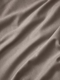 Flanellen dekbedovertrek Biba, Weeftechniek: flanel, Taupe, B 135 x L 200 cm