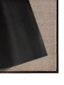 Polyamide deurmat Milo, Bovenzijde: polyamide, Onderzijde: rubber, Taupe, zwart, 58 x 90 cm