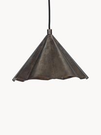 Petite suspension artisanale Flola, Brun avec finition antiquaire, Ø 30 x haut. 18 cm