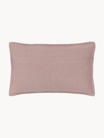 Housse de coussin lin vieux rose Lanya, 100 % pur lin, Vieux rose, larg. 30 x long. 50 cm