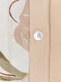 Pościel z organicznej satyny bawełnianej Aimee od Candice Gray, Beżowy, blady różowy, 135 x 200 cm + 1 poduszka 80 x 80 cm
