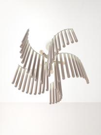 Grand plafonnier design Coralie, Blanc, beige, larg. 80 x haut. 87 cm