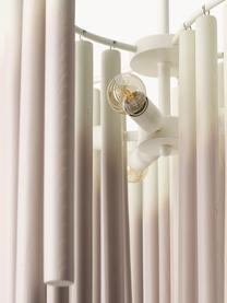 Grand plafonnier design Coralie, Blanc, beige, larg. 80 x haut. 87 cm