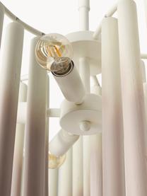 Grand plafonnier design Coralie, Blanc, beige, larg. 80 x haut. 87 cm