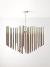 Grand plafonnier design Coralie, Blanc, beige, larg. 80 x haut. 87 cm