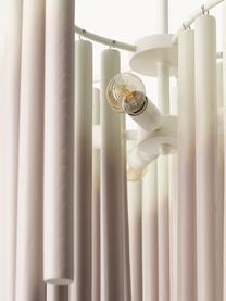 Lámpara de techo grande de diseño Coralie, Pantalla: 100% madera de fresno, Blanco, beige, An 80 x Al 87 cm