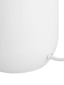 Lámpara de mesa con tejido vienés Vienna, Pantalla: plástico, Cable: tela, Marrón claro, blanco, ∅ 25 x Al 40 cm