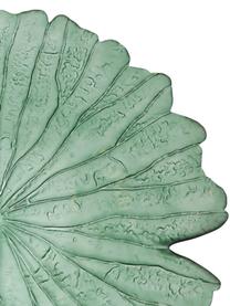 Serveerschalen Botanic in bladvorm in groen van glas, Ø 40 cm, 2 stuks, Glas, Groen, Ø 40 x H 7 cm