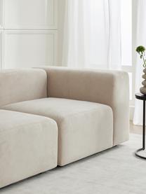 Modulares Sofa Lena (4-Sitzer), Bezug: Webstoff (88% Polyester, , Gestell: Kiefernholz, Schichtholz,, Füße: Kunststoff, Webstoff Hellbeige, B 284 x T 106 cm