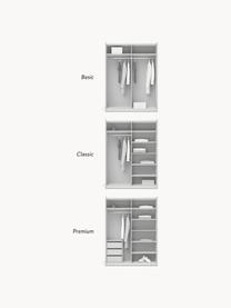 Modulární šatní skříň s posuvnými dveřmi Leon, šířka 150 cm, různé varianty, Světle šedá, Interiér Basic, Š 150 x V 200 cm