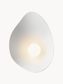 Dimmbare LED-Wandleuchte Florii, Metall, beschichtet, Weiß, Dunkelbraun, B 17 x H 23 cm