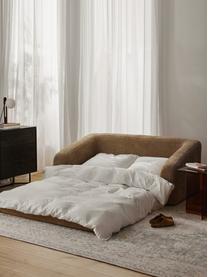 Sofá cama de borreguillo bouclé Eliot (2 plazas), Tapizado: tejido borreguillo bouclé, Patas: plástico, Borreguillo bouclé beige, An 180 x F 100 cm