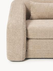 Schlafsofa Eliot (2-Sitzer) aus Teddy-Bouclé, Bezug: Teddy-Bouclé (100 % Polye, Gestell: Spanplatte, Kiefernholz, Teddy-Bouclé Beige, B 180 x T 100 cm