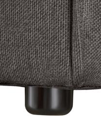 Modulares Sofa Lennon (4-Sitzer) mit Hocker, Bezug: 100 % Polyester Der strap, Gestell: Massives Kiefernholz FSC-, Füße: Kunststoff, Webstoff Dunkelgrau, B 327 x T 207 cm