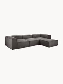 Sofá rinconera modular con reposapiés Lennon (4 plazas), Tapizado: 100% poliéster Alta resis, Estructura: madera contrachapada de p, Patas: plástico Este producto es, Tejido gris antracita, An 327 x F 207 cm