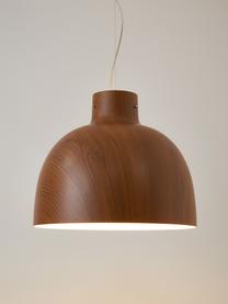 Lampada a sospensione grande Bellissima, Plastica, Effetto legno, scuro, Ø 50 x Alt. 41 cm