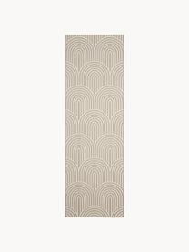 Tapis d'extérieur Arches, 86 % polypropylène, 14 % polyester, Beige, blanc crème, larg. 80 x long. 250 cm